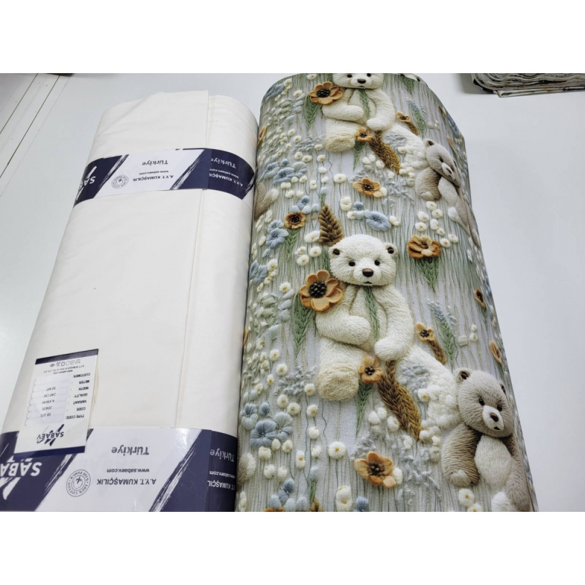 Постіль з бавовни cotton 5D Ведмедик плюшевий (молочний)